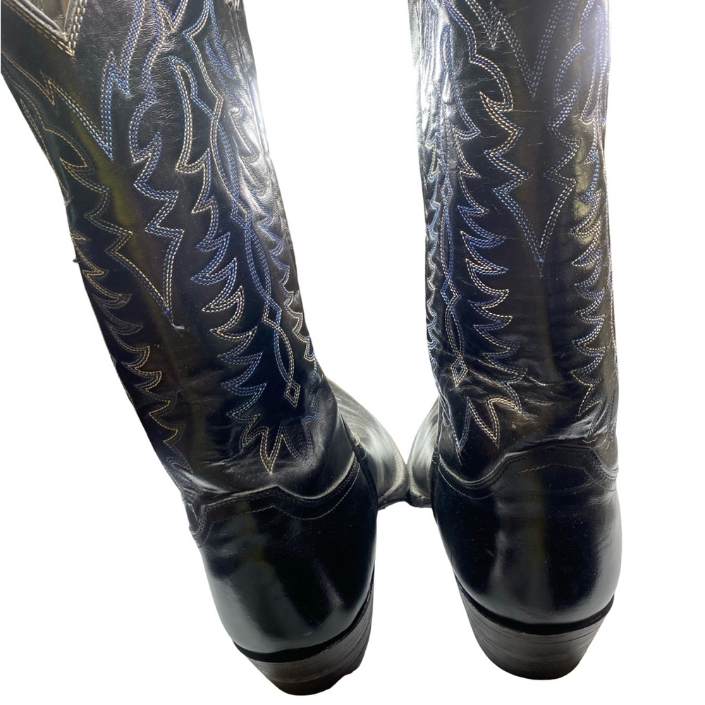 Tony Lama Black and Gray Western Boots - Picture 6 of 10